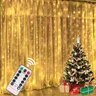 6M/3M LED luci natalizie fata String Lights tenda ghirlanda USB festone decorazione natalizia a