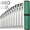 Set di chiavi a cricchetto Set di chiavi combinate a cricchetto con anello dentato da 8-22 mm Testa