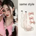 Sweet Hairclips Mesh Hairband Female Pure Desire Super Fairy intrecciato Hair Bow Hairpin coreano