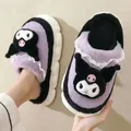 Sanrio Kuromi pantofole Cute Cinnamoroll Hello Kitty Cotton Fuzzy pantofole My Melody Winter Velvet