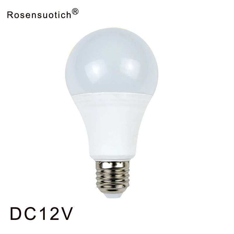Lampadina LED E27 DC 12V smd 2835chip lampada luz Lampada E27 3W 6W 9W 12W 15W 18W Lampadina spot Lampadine a LED per illuminazione esterna