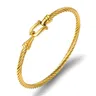 Braccialetti alla moda con braccialetti con nodo a cravatta braccialetti a U per donna colore oro