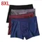 8XL Plus Banboo Fibra Uomo Intimo Boxer maschile Mutandine solide Pantaloncini Mutande da uomo