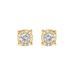 Women's Silver 1/5 Cttw Diamond Miracle-Set Stud Earrings by Roamans in Yellow Gold