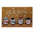 Penguins PVC & Coir Doormat - 39 x 59cm