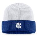 Men's Fanatics Branded White/Blue Toronto Maple Leafs Heritage Vintage Cuffed Knit Hat