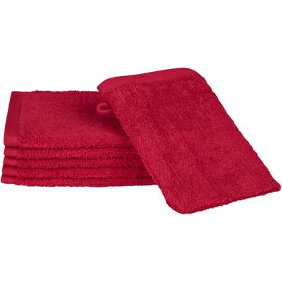 Waschhandschuh ROSS "Premium", rot (granat), B:16cm L:22cm, Frottier, Handtücher (Packung), 100% Baumwolle Image