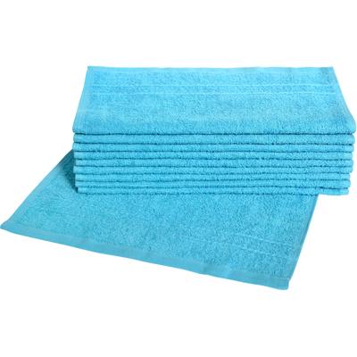 Waschlappen DYCKHOFF "Kristall", blau (türkis), B:30cm L:30cm, Frottier, Waschlappen, mit Bordüren Image