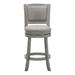 Lark Manor™ Ametra Swivel Counter & Bar Stool Wood/Upholstered in Gray | Counter Stool (24.37" Seat Height) | Wayfair