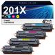 201X 201A Toner 201 X 201 A Kompatibel für HP 201A CF400X CF400A Multipack für HP M277dw Color Laserjet Pro MFP M277 M252dw M277n M274n M252n M252 M277c6 (Schwarz, Cyan, Gelb, Magenta, 4er-Pack)