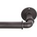 Williston Forge Cambria Designer Series Industrial 1 1/8 Inch Dia. Fixed Length Curtain Rod Metal in Brown | 1.5 H in | Wayfair