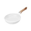 Pan Main Kitchen Frying Pan, Ceramic Coated Non-Stick Pan, Multi-Function Frying Pan, Electric Wooden Handle Frying Pan White-20cm