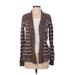 LC Lauren Conrad Cardigan Sweater: Brown Color Block Sweaters & Sweatshirts - Women's Size Small