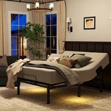 Latitude Run® Maxille Adjustable Bed w/ Wireless Remote | 12 H x 80 W x 60 D in | Wayfair 889ABEB7017C4601BF6E0207C105A8FD