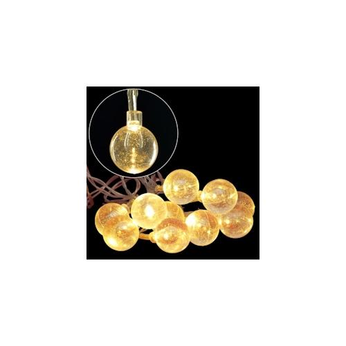 LED Lichterkette mit Glitzerkugeln Weihnachtsbeleuchtung warmweiß Weihnachten Warmweiß Kugel