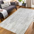 Sooke 12' x 15' Modern Handmde Jute Solid Beige/Light Gray/Medium Gray Area Rug - Hauteloom