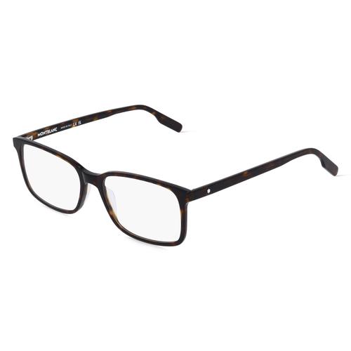 Montblanc MB0152O Herren-Brille inkl. Gläser Vollrand Rechteckig Acetat-Gestell 56mm/17mm/145mm, braun