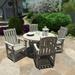 Lehigh 5-piece Outdoor Dining Set - 48" Round Table, Dining-height