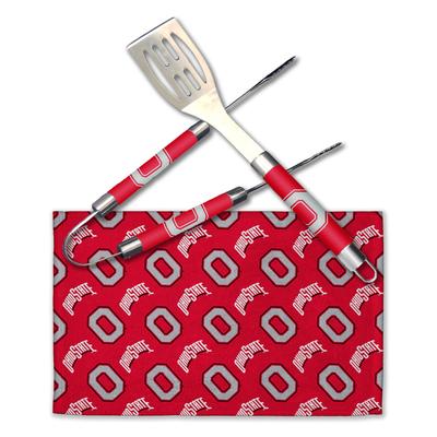 NCAA Ohio State Buckeyes BBQ Grill Utensil Set - Red