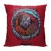 ENT 695 Marvel- Spiderman Across the Spiderverse-Cyborg, 18X18 Printed Throw Pillow - Red