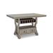 60 Inch Counter Height Dining Table, Wine Rack and 2 Drawers, Gray Brown