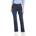 Amazon Essentials Damen Schmale, mittelhohe Bootcut-Jeans, Dunkle Waschung, 36-38 Lang