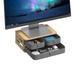 Gezen Bamboo Monitor Stand Riser with Storage Drawers, Desk Organizer for PC, TV