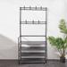 5 Tier Shelves Shoe and Coat Rack for Entryway Organizer Metal Rack