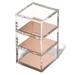 OfficeGoods 3 Tier Stackable Square Acrylic Freestanding Organizer with Rose Gold Base