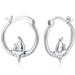Coachuhhar Polar Bear Earrings for Girls 925 Silver Mama Bear Huggie Hoop Earrings for Sensitive Ears Mother and Children Jewellery Gifts for Women