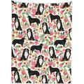 JOOCAR Bernese Mountain Dog Lovers Flower Floral Animal Dog 3D Print Pet Blanket Ultra Soft Cozy Fleece Warm Weighted Blankets For Dogs And Cats Puppy And Kitten Bed Sofa Sleep