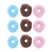 TOYMYTOY 9pcs Dog Chew Toy Plush Donut Shaped Squeaky Squeaking Sound Toy Plush Pet Puppy Toys Pets Bite Chewing Puppy Dog Toy (Each Color 3pcs)