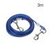 Pet Tie-out Leash Dog Tie Out Cable Dual-head Chew-proof Cable for Pet Dog Camping Outdoors Yards Length for 3m/5m/10m