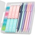 Four Candies Cute Mechanical Pencils 6PCS Pastel Mechanical Pencils in 0.5mm & 0.7mm with 360PCS Pencil Leads 3PCS Erasers and 9PCS Refills Aesthetic Mechanical Pencil Set for Drawing & Writing