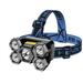 occkic 5LED Headlamp USB Rechargeable Portable Flashlight Lantern Torch Head-mounted Lighting Outdoor Camping Headlight Fishing