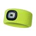 LED Headlamp Light Headband Sweat Proof Running Headlamp Rechargeable Headlight Suitable for Adults Sports Outdoor Camping Gear and Hiking Accessoriesï¼ŒFluorescent yellow