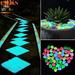 Willstar 500PCS Glow in The Dark Pebbles Glowing Rocks for Aquarium Decoration Outdoor Decor Garden Lawn Yard Walkway Fish Tank Pathway Driveway