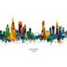 Chicago Illinois Skyline Poster Print - Michael Tompsett (36 x 24)