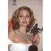 Angelina Jolie Holding Sag Award In White Off Shoulder Dress Photo Print (8 x 10) - Item # CPA1844