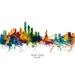 New York Skyline Poster Print - Michael Tompsett (24 x 18)