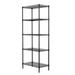 Anself Changeable Assembly Floor Standing Carbon Steel Storage Rack Black