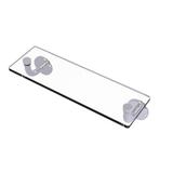 Remi Collection 16 Inch Glass Vanity Shelf with Beveled Edges