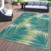 World Rug Gallery Tropical Floral Reversible Plastic Outdoor Rugs 7 10 X10