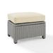 Bradenton Outdoor Wicker Ottoman Sand & Gray