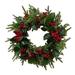 Christmas Wreath Artificial Flower Wreath Front Door Hanging Green Leaves Wreath Winter Wreath for Window Festival Xmas Porch
