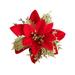 Outdoor Christmas Decorations ZKCCNUK Christmas Decoration Flower Hong Gold And Red Three-layer Artificial Flower Christmas Tree Decoration Shooting Props Christmas Gifts for Women
