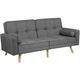 Yaheetech Klappsofa mit Schlaffunktion Schlafsofa Couch mit Verstellbarer Rückenlehne, Loungesofa Bettsofa Liegefläche 163 x 106 cm, Dunkelgrau