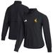 Women's adidas Black Wyoming Cowboys Sideline Travel Woven Full-Zip Jacket