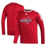 Men's adidas Red Washington Capitals AEROREADY® Long Sleeve T-Shirt