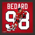 Highland Mint Connor Bedard Chicago Blackhawks 13'' x Impact Jersey Framed Photo